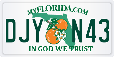 FL license plate DJYN43