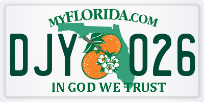 FL license plate DJYO26