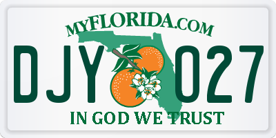 FL license plate DJYO27