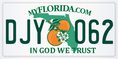 FL license plate DJYO62