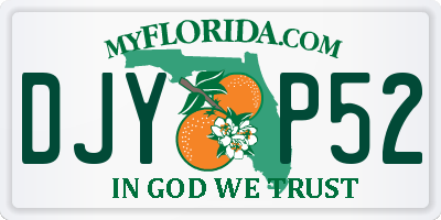 FL license plate DJYP52