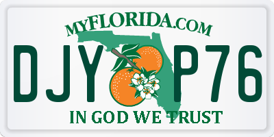 FL license plate DJYP76