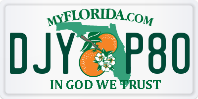 FL license plate DJYP80