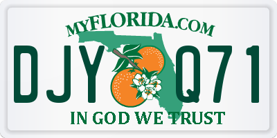 FL license plate DJYQ71