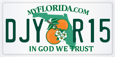 FL license plate DJYR15