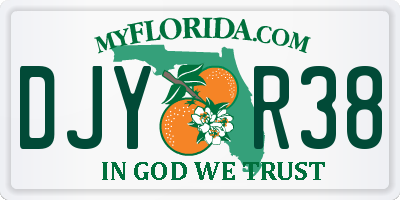 FL license plate DJYR38