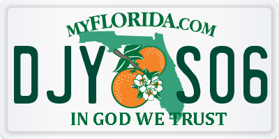 FL license plate DJYS06