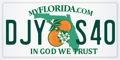 FL license plate DJYS40