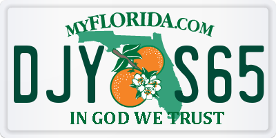 FL license plate DJYS65