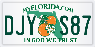 FL license plate DJYS87