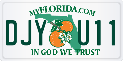 FL license plate DJYU11