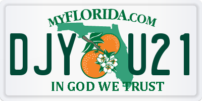 FL license plate DJYU21