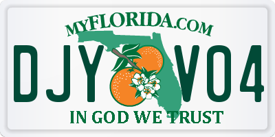 FL license plate DJYV04