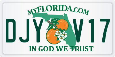 FL license plate DJYV17