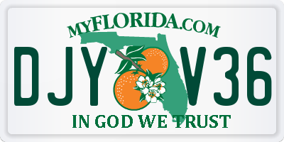 FL license plate DJYV36