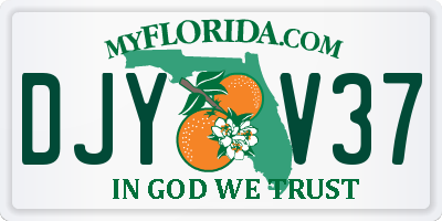 FL license plate DJYV37