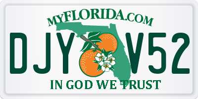 FL license plate DJYV52