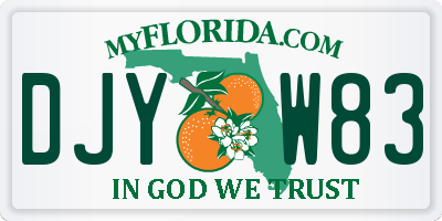 FL license plate DJYW83