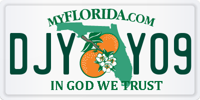 FL license plate DJYY09