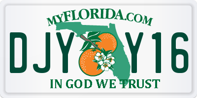 FL license plate DJYY16