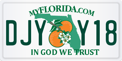FL license plate DJYY18