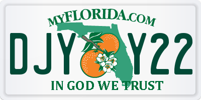 FL license plate DJYY22