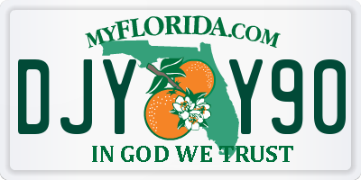 FL license plate DJYY90