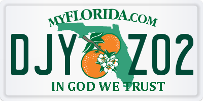 FL license plate DJYZ02