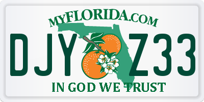 FL license plate DJYZ33