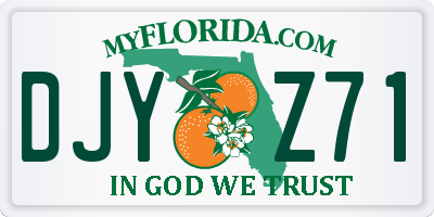 FL license plate DJYZ71