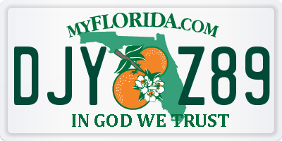 FL license plate DJYZ89