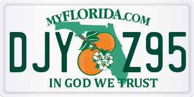 FL license plate DJYZ95