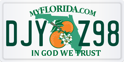 FL license plate DJYZ98