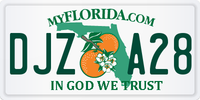 FL license plate DJZA28