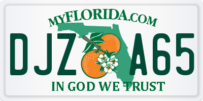 FL license plate DJZA65