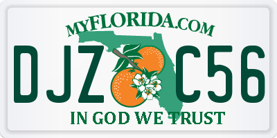 FL license plate DJZC56