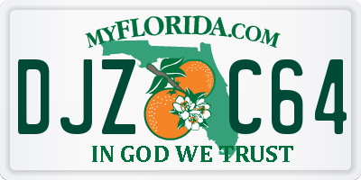 FL license plate DJZC64