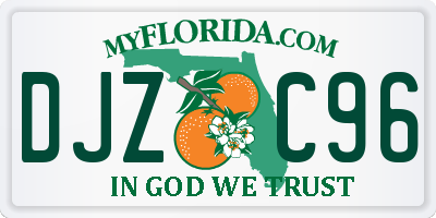 FL license plate DJZC96