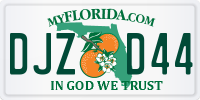 FL license plate DJZD44