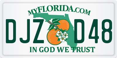 FL license plate DJZD48