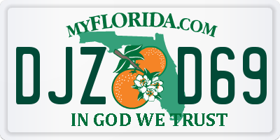 FL license plate DJZD69