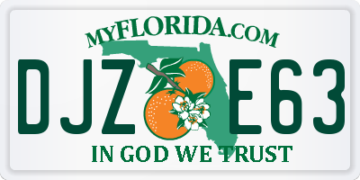 FL license plate DJZE63