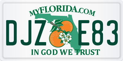 FL license plate DJZE83