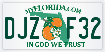 FL license plate DJZF32