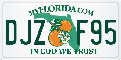 FL license plate DJZF95