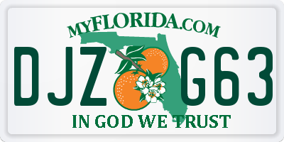 FL license plate DJZG63