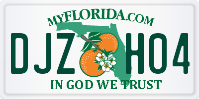 FL license plate DJZH04