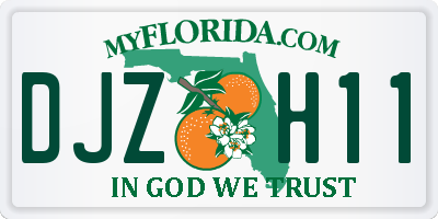 FL license plate DJZH11