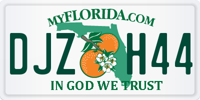 FL license plate DJZH44