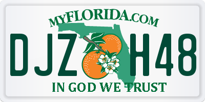 FL license plate DJZH48